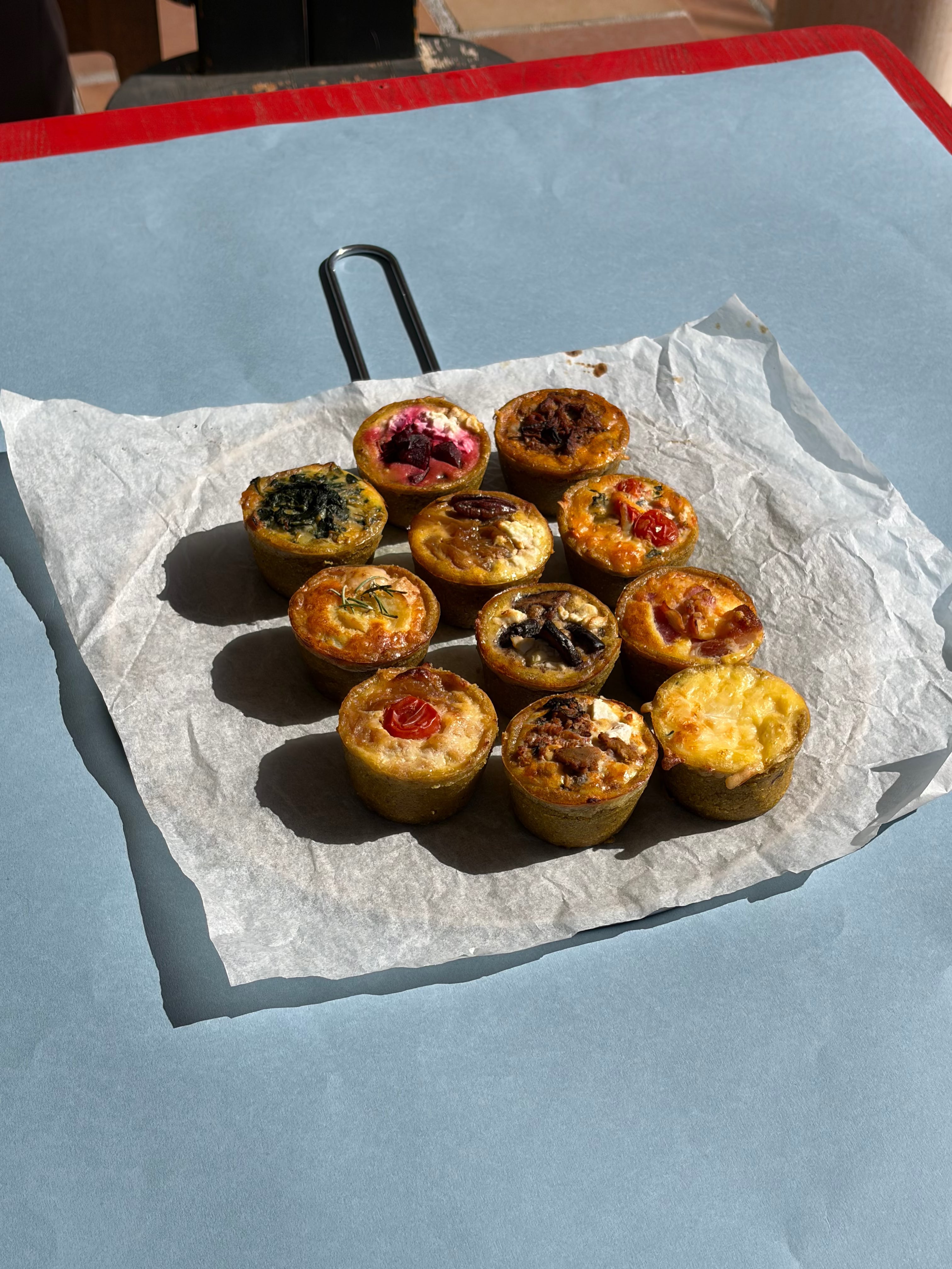 Mini quiches artesanales sin gluten
